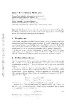 Linial's Lower Bound Made Easy