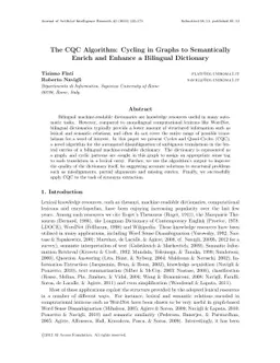 The CQC Algorithm: Cycling in Graphs to Semantically Enrich and Enhance
  a Bilingual Dictionary