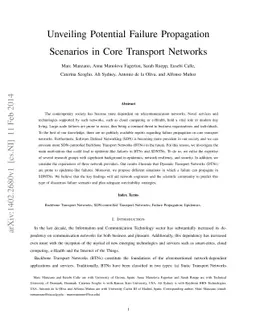 Unveiling Potential Failure Propagation Scenarios in Core Transport
  Networks