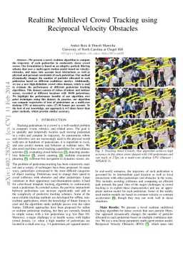 Realtime Multilevel Crowd Tracking using Reciprocal Velocity Obstacles
