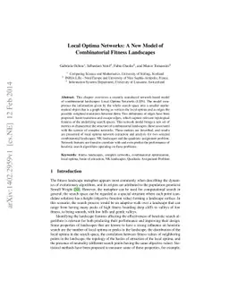 Local Optima Networks: A New Model of Combinatorial Fitness Landscapes