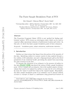 Finite Sample Breakdown of PCS