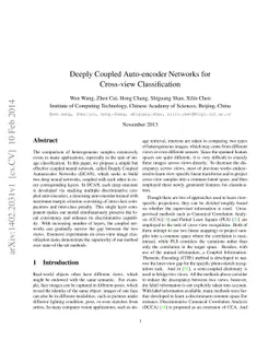 Deeply Coupled Auto-encoder Networks for Cross-view Classification