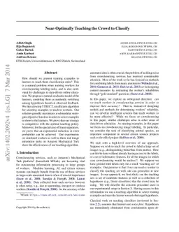 Near-Optimally Teaching the Crowd to Classify