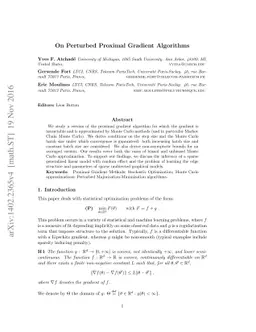 On perturbed proximal gradient algorithms