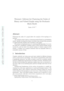 Wmixnet: Software for Clustering the Nodes of Binary and Valued Graphs
  using the Stochastic Block Model