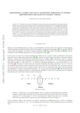 Equivalence classes and local asymptotic normality in system
  identification for quantum Markov chains