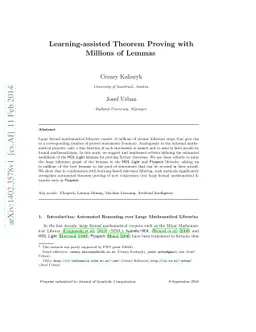Learning-assisted Theorem Proving with Millions of Lemmas