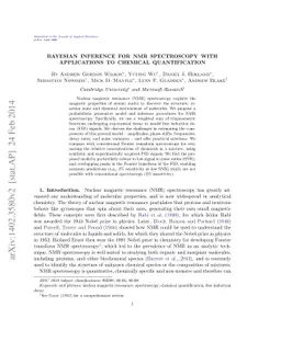 Bayesian Inference for NMR Spectroscopy with Applications to Chemical
  Quantification