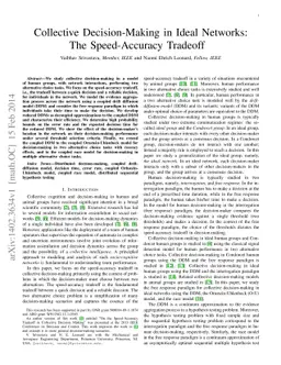 Collective Decision-Making in Ideal Networks: The Speed-Accuracy
  Tradeoff