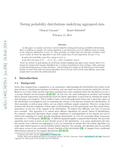 Testing probability distributions underlying aggregated data
