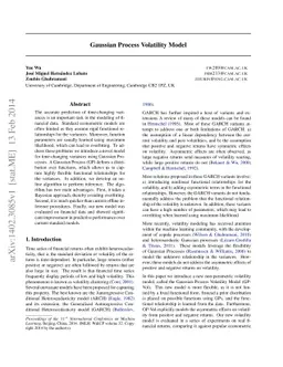 Gaussian Process Volatility Model