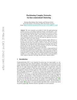Partitioning Complex Networks via Size-constrained Clustering