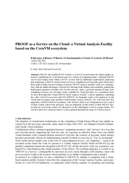 PROOF as a Service on the Cloud: a Virtual Analysis Facility based on
  the CernVM ecosystem