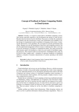Concept of Feedback in Future Computing Models to Cloud Systems