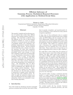 Efficient Inference of Gaussian Process Modulated Renewal Processes with
  Application to Medical Event Data