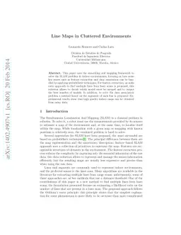 Line Maps in Cluttered Environments