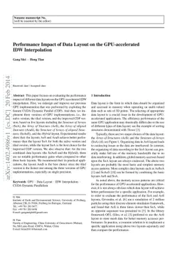 Performance Impact of Data Layout on the GPU-accelerated IDW
  Interpolation