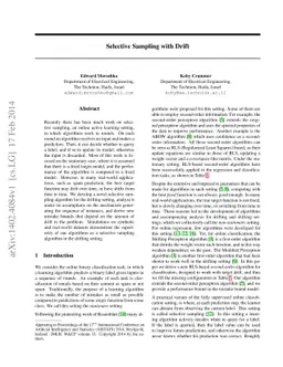 Selective Sampling with Drift