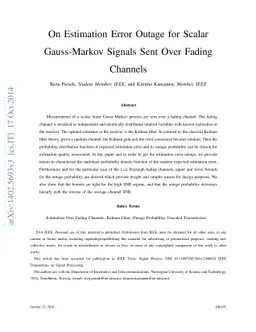On Estimation Error Outage for Scalar Gauss-Markov Signals Sent Over
  Fading Channels