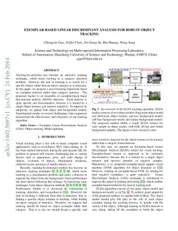 Exemplar-based Linear Discriminant Analysis for Robust Object Tracking