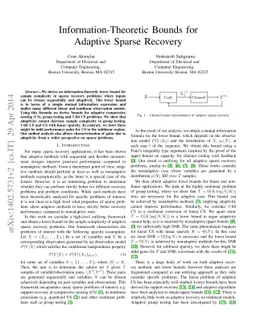 Information-Theoretic Bounds for Adaptive Sparse Recovery