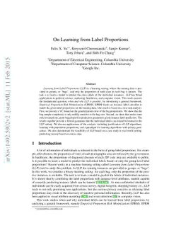 On Learning from Label Proportions