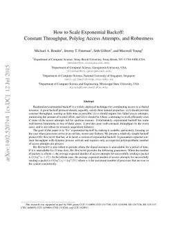 How to Scale Exponential Backoff