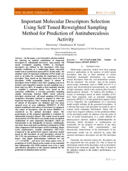 Important Molecular Descriptors Selection Using Self Tuned Reweighted
  Sampling Method for Prediction of Antituberculosis Activity