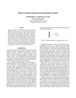Robot Location Estimation in the Situation Calculus