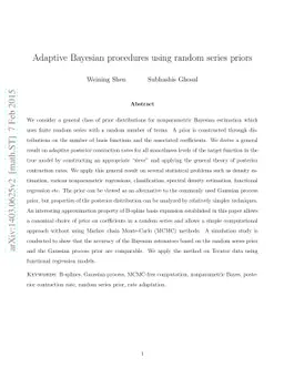 Adaptive Bayesian procedures using random series priors