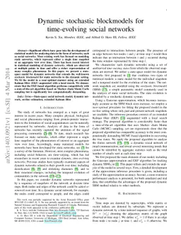 Dynamic stochastic blockmodels for time-evolving social networks