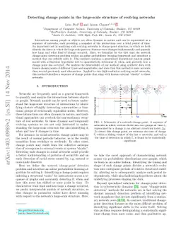 Detecting change points in the large-scale structure of evolving
  networks