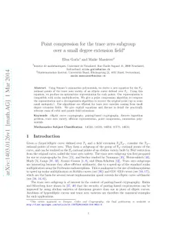 Point compression for the trace zero subgroup over a small degree
  extension field