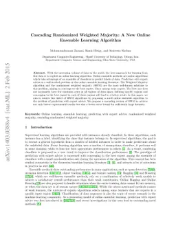 Cascading Randomized Weighted Majority: A New Online Ensemble Learning
  Algorithm