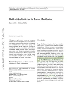 Rigid-Motion Scattering for Texture Classification