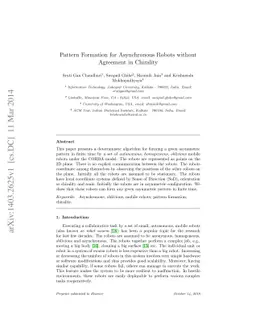 Pattern Formation for Asynchronous Robots without Agreement in Chirality