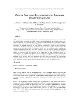 Cancer Prognosis Prediction Using Balanced Stratified Sampling