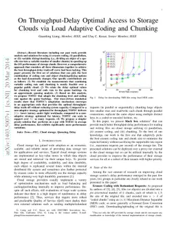 On Throughput-Delay Optimal Access to Storage Clouds via Load Adaptive
  Coding and Chunking