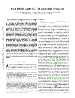 Fast Direct Methods for Gaussian Processes