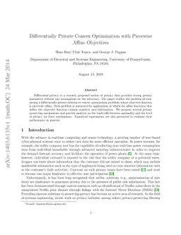 Differentially Private Convex Optimization with Piecewise Affine
  Objectives
