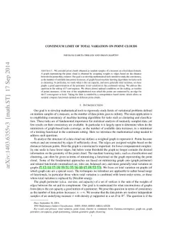 Continuum limit of total variation on point clouds