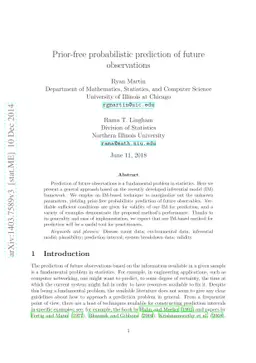 Prior-free probabilistic prediction of future observations