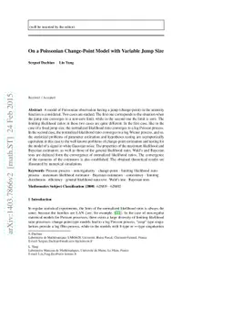 On a Poissonian Change-Point Model with Variable Jump Size