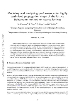 Modeling and analyzing performance for highly optimized propagation
  steps of the lattice Boltzmann method on sparse lattices