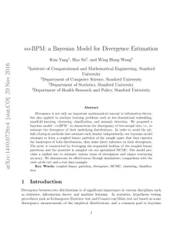 co-BPM: a Bayesian Model for Divergence Estimation