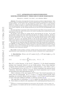 ASKIT: Approximate Skeletonization Kernel-Independent Treecode in High
  Dimensions