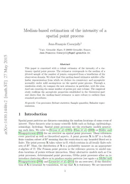 Median-based estimation of the intensity of a spatial point process