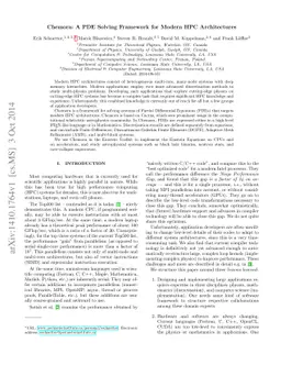 Chemora: A PDE Solving Framework for Modern HPC Architectures