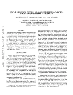 Spatial Diffuseness Features for DNN-Based Speech Recognition in Noisy
  and Reverberant Environments